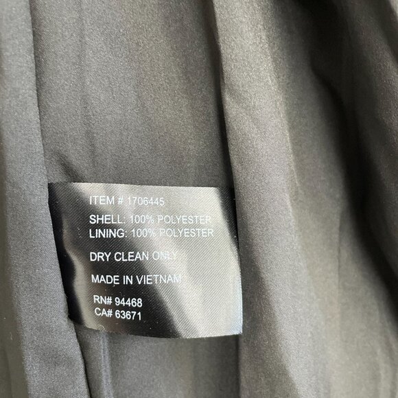 NEW Tahari Women's S Black Belted Pea Coat Wrap Polyester - Picture 7 of 10